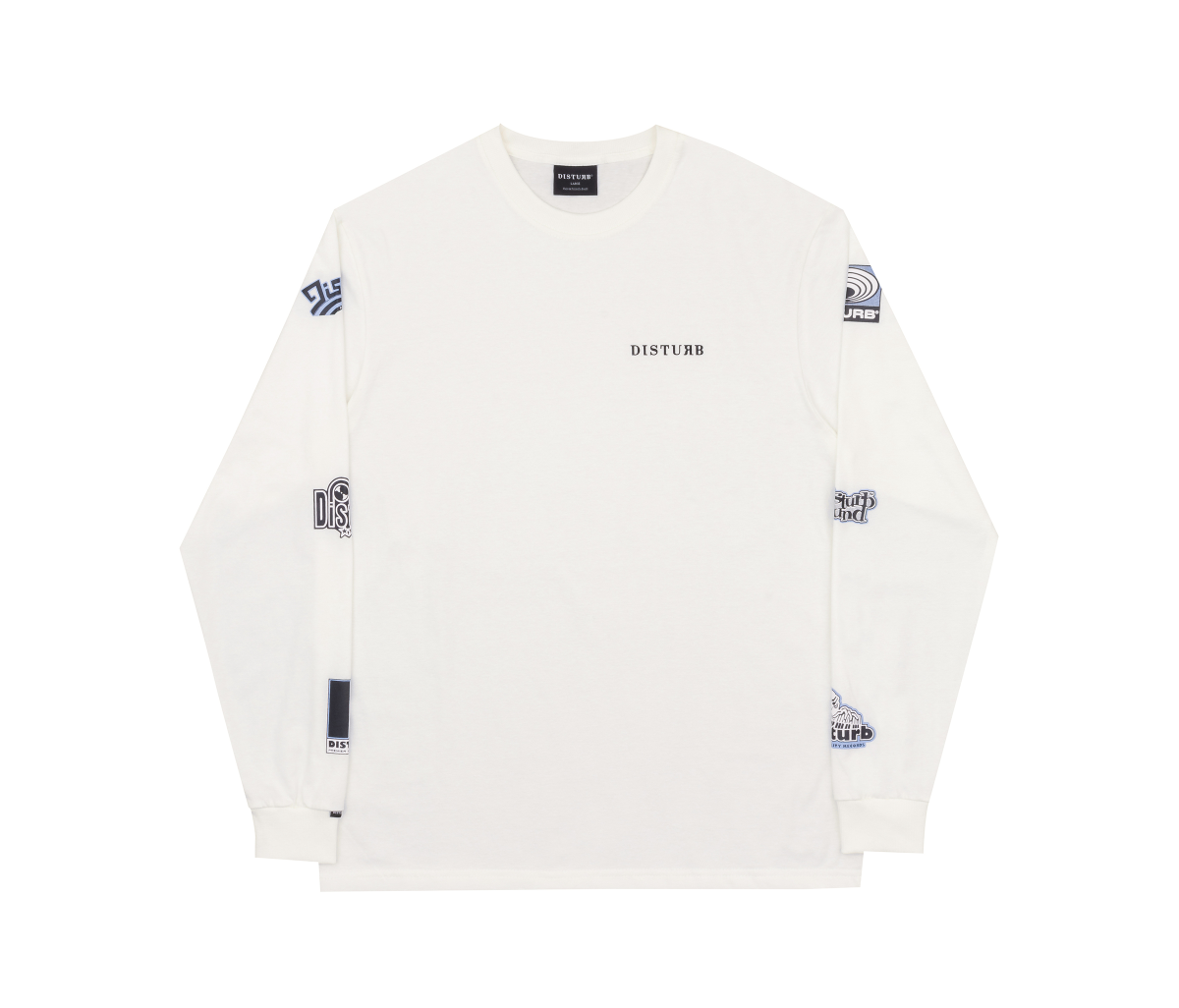 DISTURB - Longsleeve Record Labels White - Slow Office